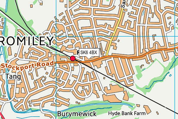 SK6 4BX map - OS VectorMap District (Ordnance Survey)