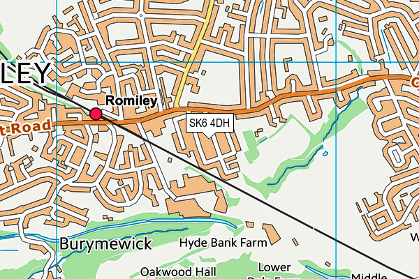 SK6 4DH map - OS VectorMap District (Ordnance Survey)
