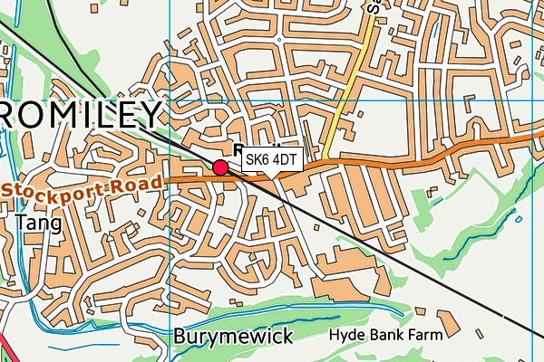 SK6 4DT map - OS VectorMap District (Ordnance Survey)