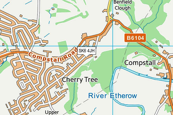 SK6 4JH map - OS VectorMap District (Ordnance Survey)