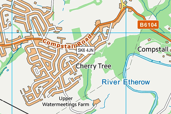 SK6 4JN map - OS VectorMap District (Ordnance Survey) SK6 4JN map - OS VectorMap District (Ordnance Survey)