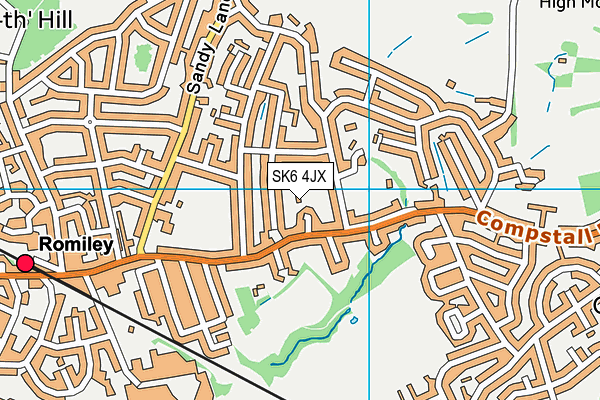 SK6 4JX map - OS VectorMap District (Ordnance Survey) SK6 4JX map - OS VectorMap District (Ordnance Survey)