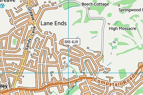 SK6 4LW map - OS VectorMap District (Ordnance Survey) SK6 4LW map - OS VectorMap District (Ordnance Survey)