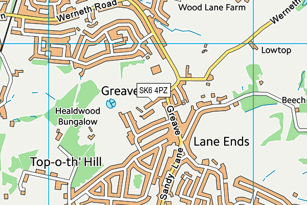 SK6 4PZ map - OS VectorMap District (Ordnance Survey)
