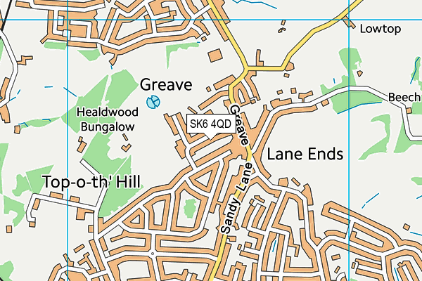 SK6 4QD map - OS VectorMap District (Ordnance Survey)