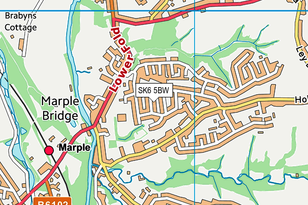 SK6 5BW map - OS VectorMap District (Ordnance Survey)