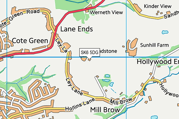 SK6 5DG map - OS VectorMap District (Ordnance Survey)