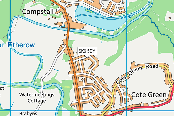 SK6 5DY map - OS VectorMap District (Ordnance Survey)