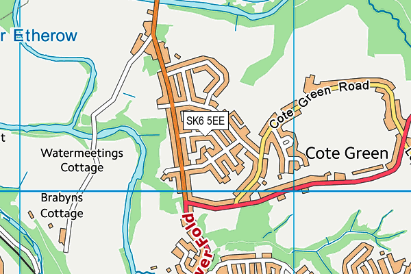 SK6 5EE map - OS VectorMap District (Ordnance Survey) SK6 5EE map - OS VectorMap District (Ordnance Survey)