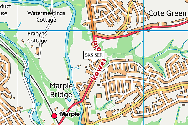 SK6 5ER map - OS VectorMap District (Ordnance Survey)