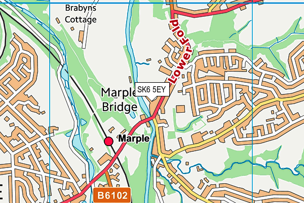 SK6 5EY map - OS VectorMap District (Ordnance Survey)