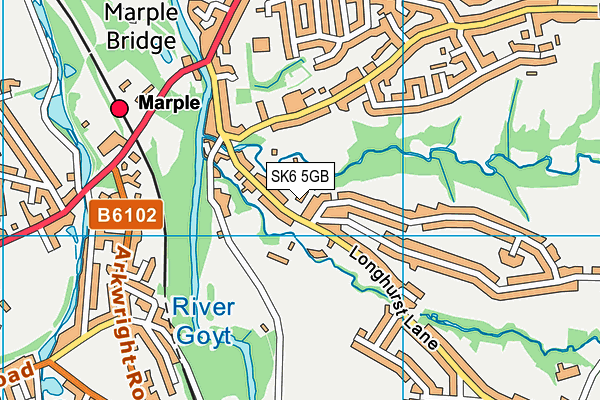 SK6 5GB map - OS VectorMap District (Ordnance Survey)