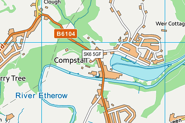 SK6 5GF map - OS VectorMap District (Ordnance Survey)