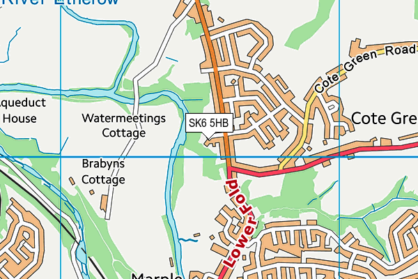 SK6 5HB map - OS VectorMap District (Ordnance Survey)