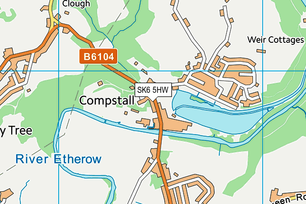 SK6 5HW map - OS VectorMap District (Ordnance Survey)