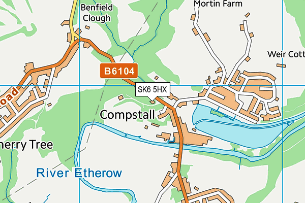 SK6 5HX map - OS VectorMap District (Ordnance Survey)