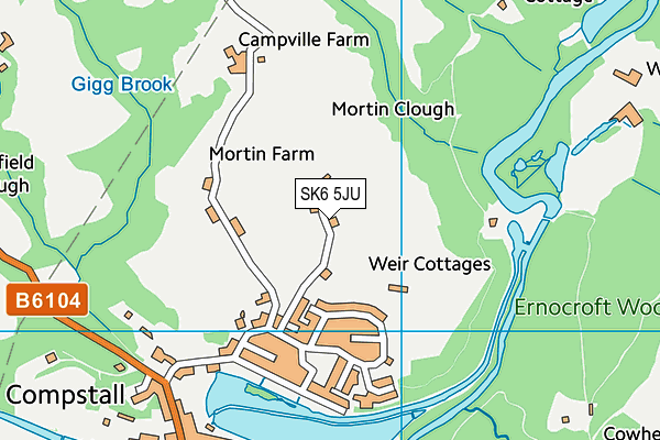 SK6 5JU map - OS VectorMap District (Ordnance Survey)