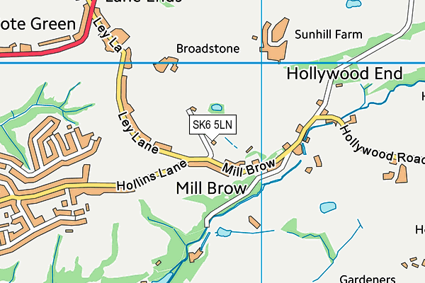 SK6 5LN map - OS VectorMap District (Ordnance Survey)