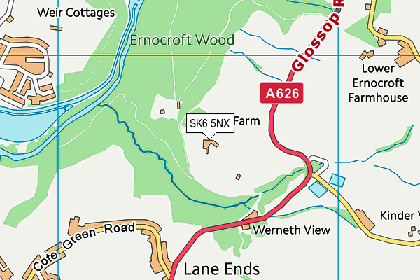 SK6 5NX map - OS VectorMap District (Ordnance Survey)