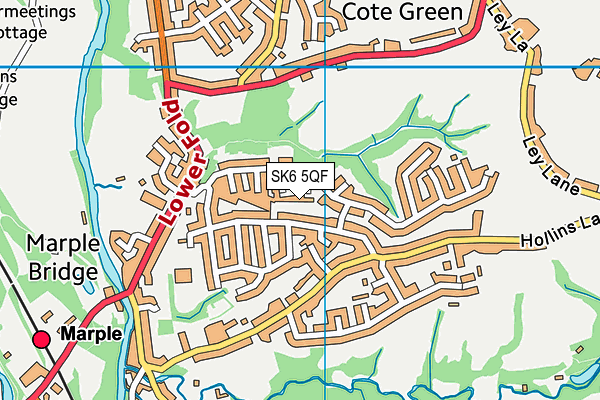 SK6 5QF map - OS VectorMap District (Ordnance Survey)