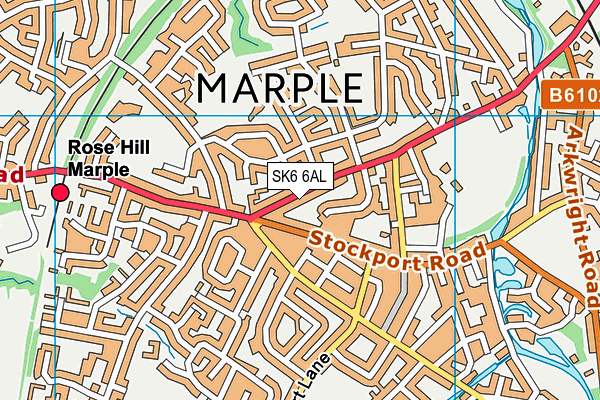 SK6 6AL map - OS VectorMap District (Ordnance Survey)