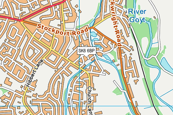 SK6 6BP map - OS VectorMap District (Ordnance Survey)