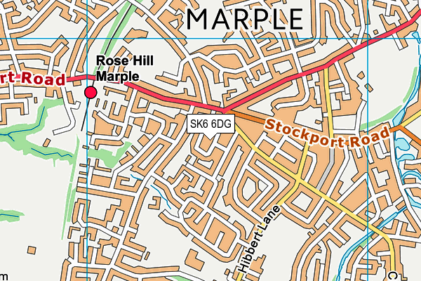 SK6 6DG map - OS VectorMap District (Ordnance Survey)