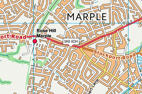 SK6 6DH map - OS VectorMap District (Ordnance Survey)