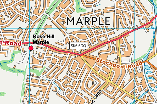 SK6 6DQ map - OS VectorMap District (Ordnance Survey)