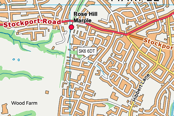 SK6 6DT map - OS VectorMap District (Ordnance Survey)