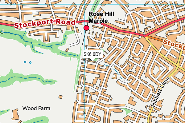 SK6 6DY map - OS VectorMap District (Ordnance Survey)
