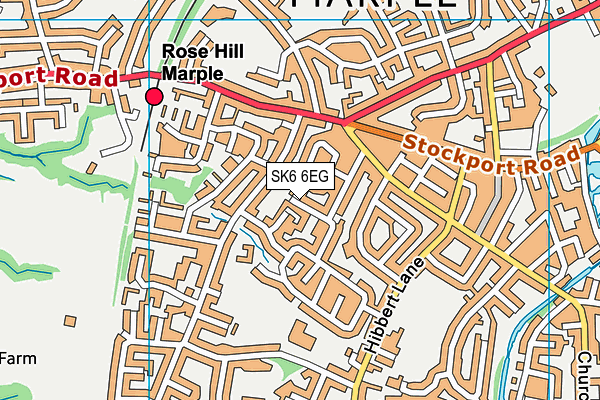 SK6 6EG map - OS VectorMap District (Ordnance Survey)