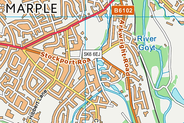 SK6 6EJ map - OS VectorMap District (Ordnance Survey)