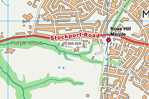 SK6 6ER map - OS VectorMap District (Ordnance Survey)