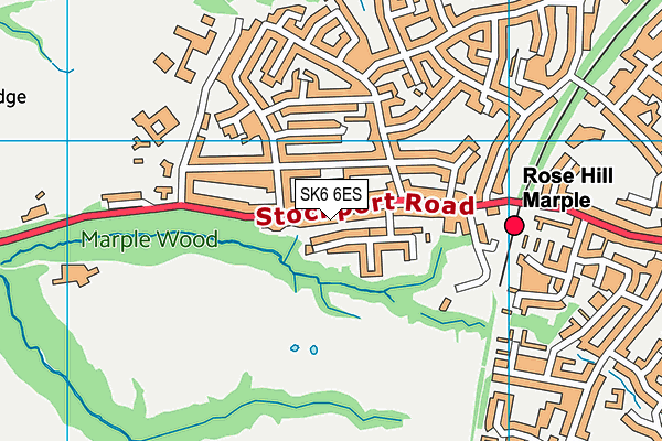 SK6 6ES map - OS VectorMap District (Ordnance Survey)