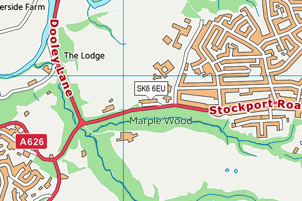 SK6 6EU map - OS VectorMap District (Ordnance Survey)