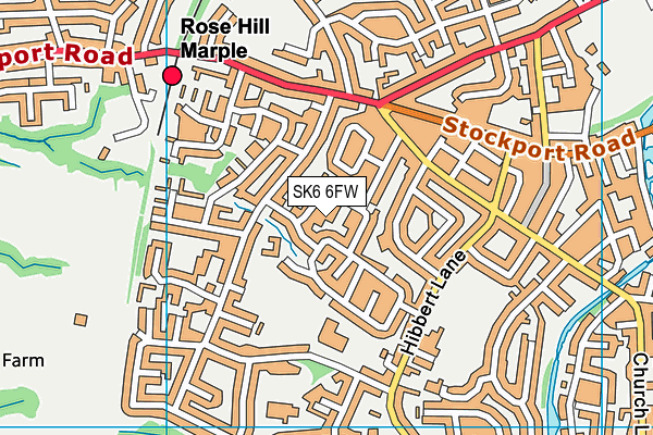 SK6 6FW map - OS VectorMap District (Ordnance Survey)