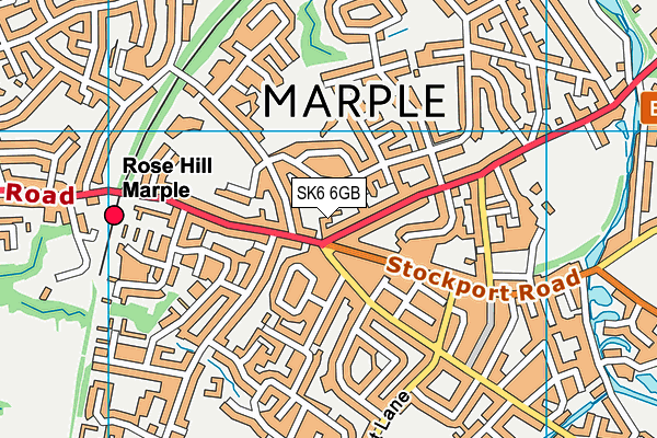 SK6 6GB map - OS VectorMap District (Ordnance Survey)