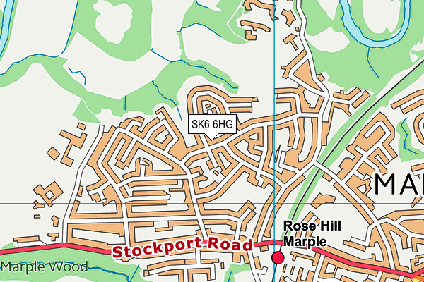 SK6 6HG map - OS VectorMap District (Ordnance Survey)
