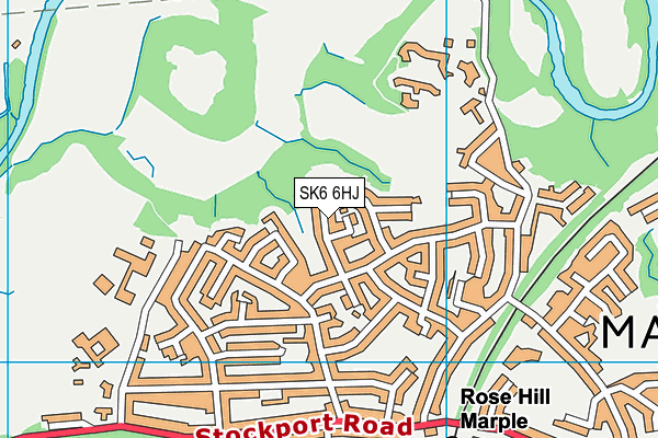 SK6 6HJ map - OS VectorMap District (Ordnance Survey)