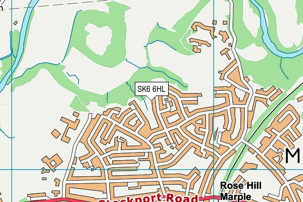 SK6 6HL map - OS VectorMap District (Ordnance Survey)