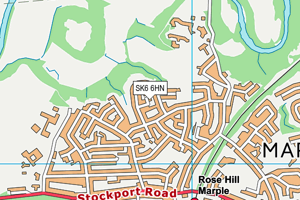 SK6 6HN map - OS VectorMap District (Ordnance Survey)