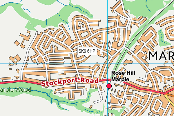 SK6 6HP map - OS VectorMap District (Ordnance Survey)