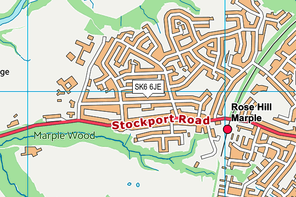 SK6 6JE map - OS VectorMap District (Ordnance Survey)