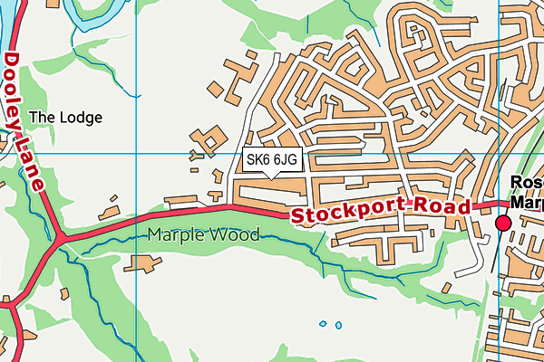 SK6 6JG map - OS VectorMap District (Ordnance Survey)