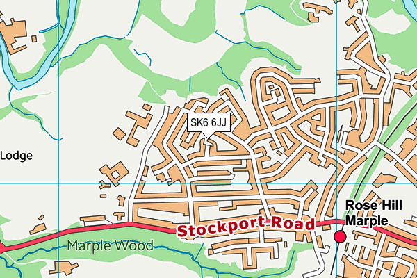 SK6 6JJ map - OS VectorMap District (Ordnance Survey)