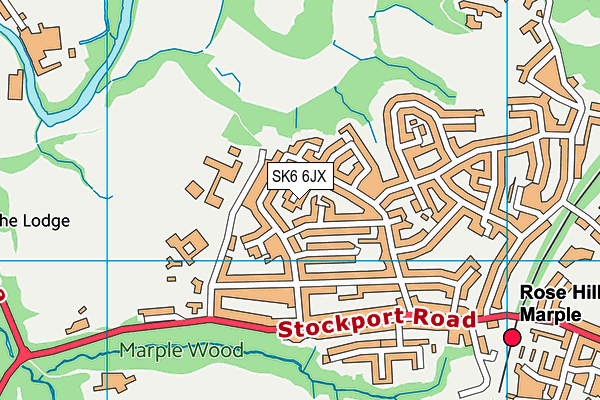 SK6 6JX map - OS VectorMap District (Ordnance Survey) SK6 6JX map - OS VectorMap District (Ordnance Survey)