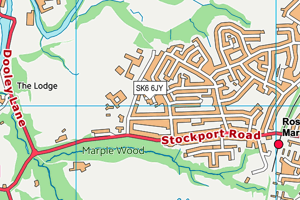 SK6 6JY map - OS VectorMap District (Ordnance Survey)