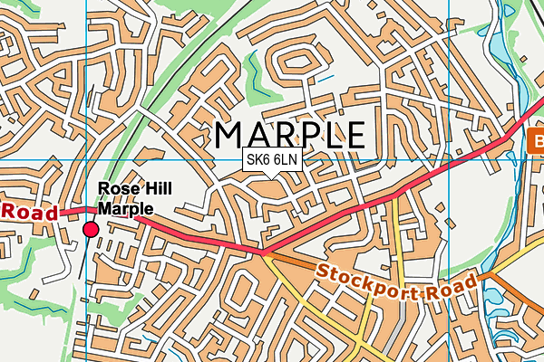 SK6 6LN map - OS VectorMap District (Ordnance Survey)