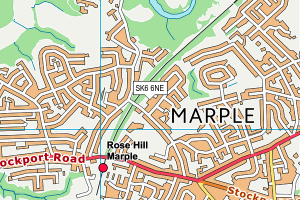 SK6 6NE map - OS VectorMap District (Ordnance Survey)